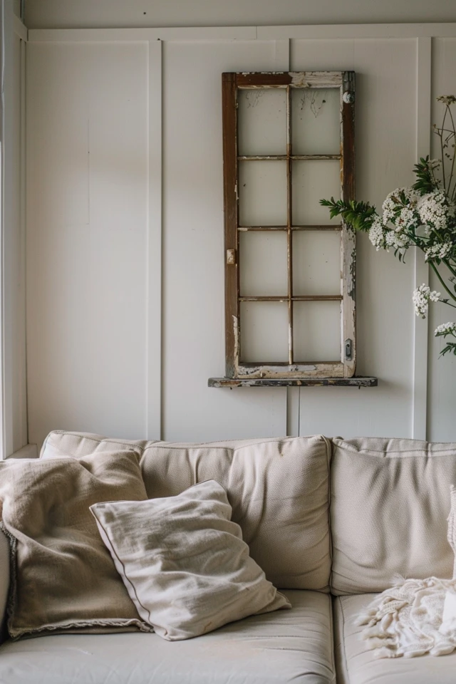 How To Hang An Old Window On A Wall: Vintage Decor