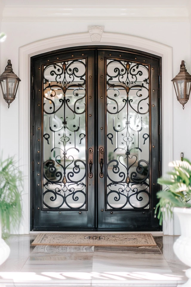 Removing Rust and Repainting Wrought Iron Doors