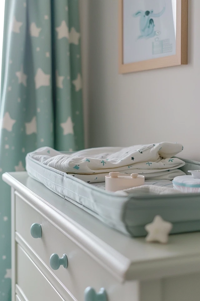 Organizing Baby Clothes in a Nursery Dresser