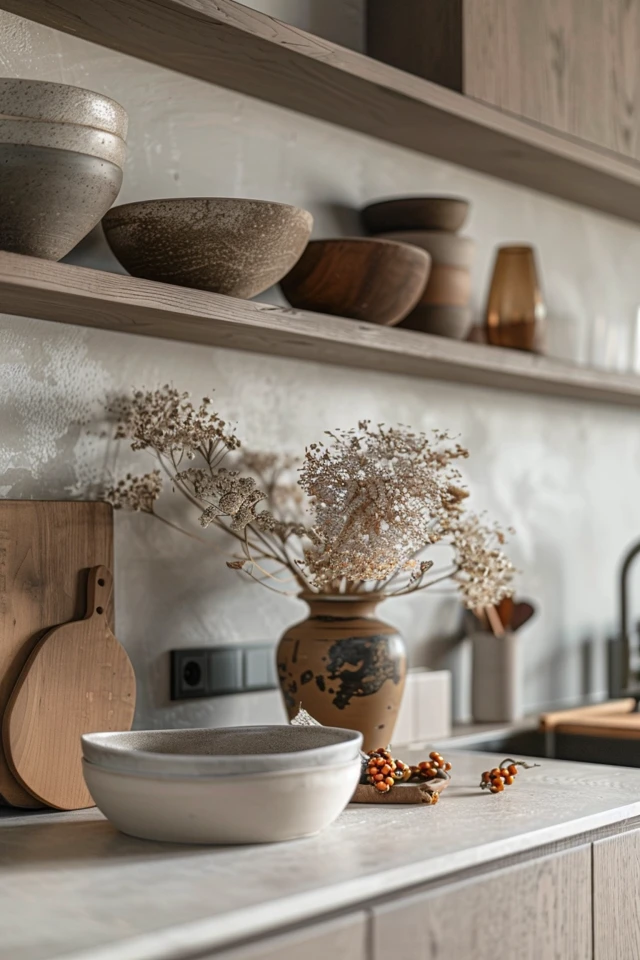 The Easiest DIY Option: Hanging Shelves with Decorative Brackets