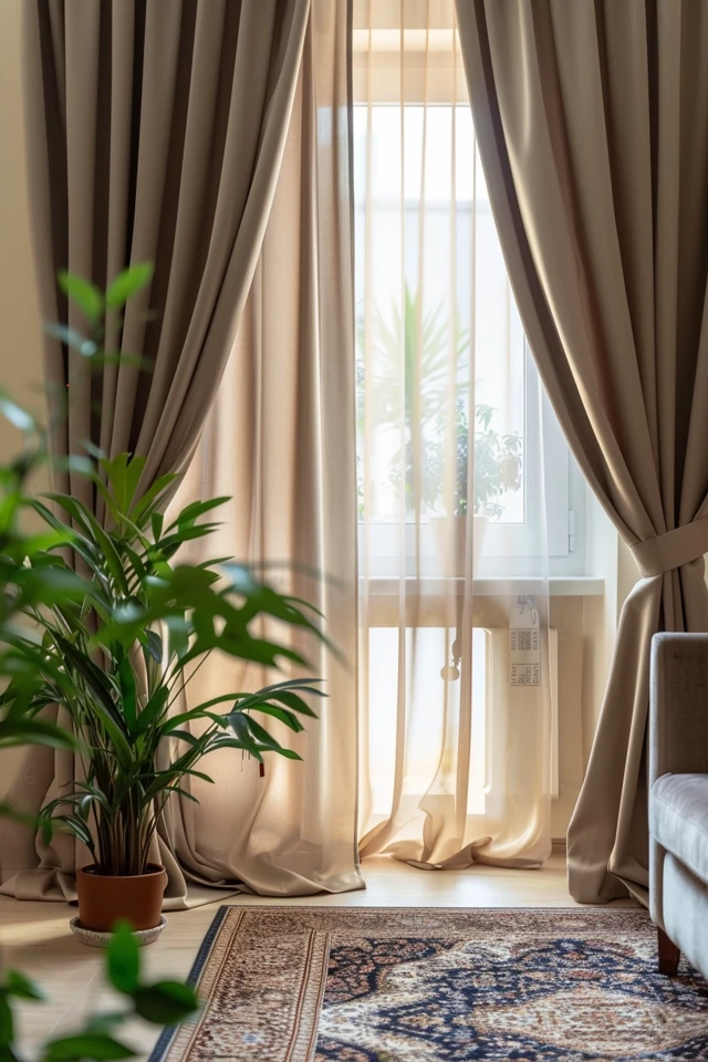 How To Hang Curtains On A Fiberglass Door Without Drilling: No Damage Installation