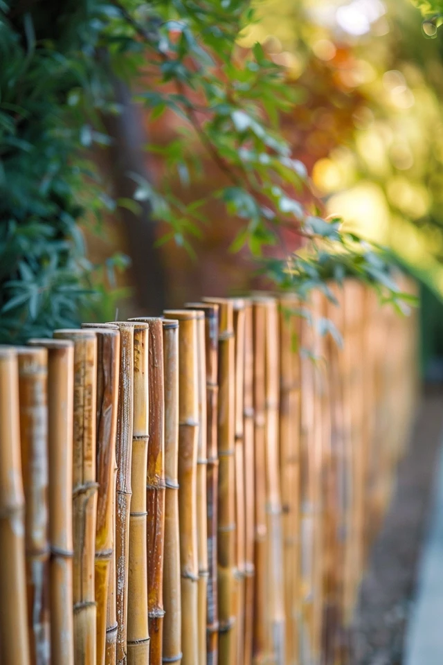 Natural Reed Fence Designs
