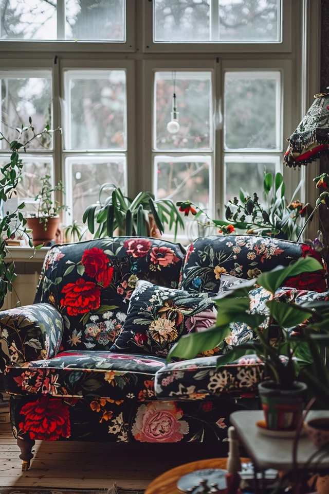 Floral Couch Color Schemes