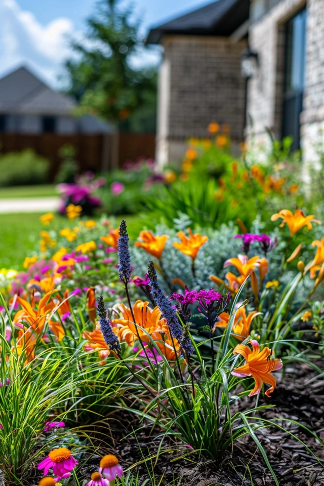 Enhance with Stone Borders and Flower Beds