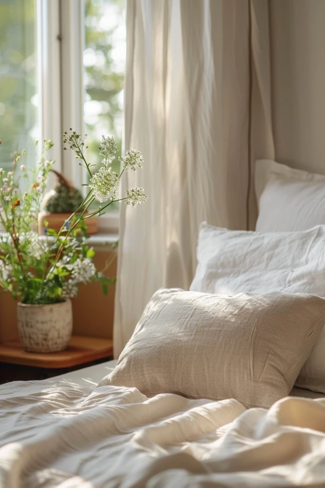 Enhancing the Cozy Atmosphere with Soft Textures and Lighting