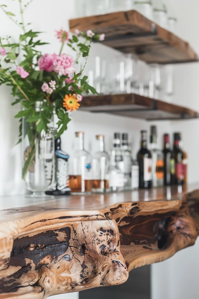 Inspiration for Live Edge Bar Renovation and Decor