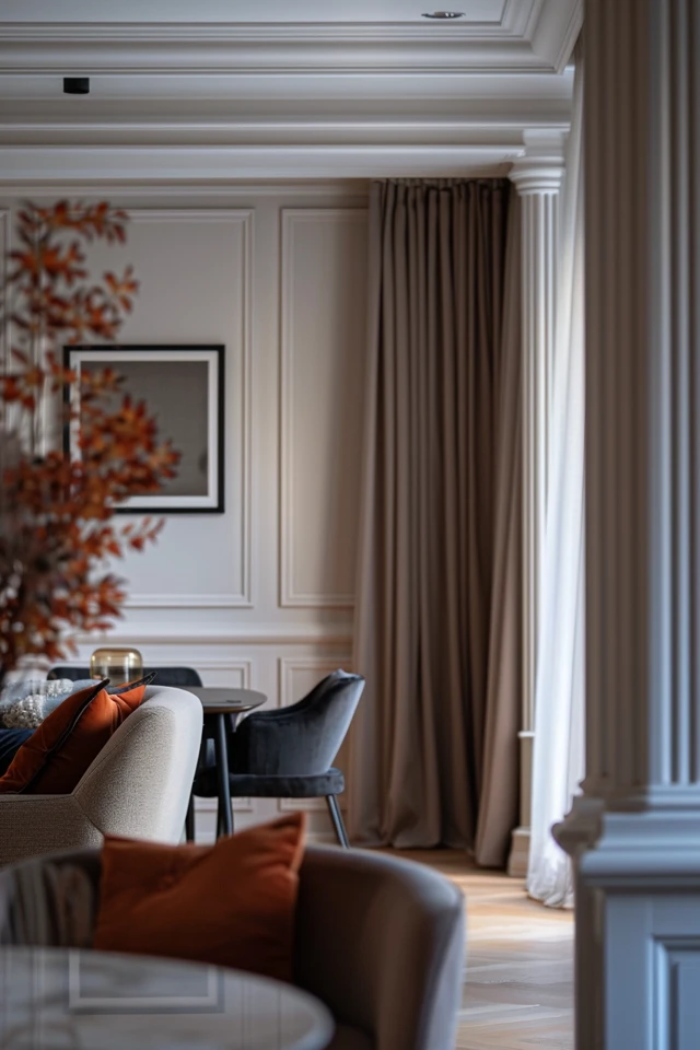 Utilizing Decorative Elements and Storage Solutions for Pillar Camouflage