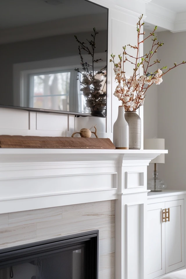 How To Decorate A Mantel With A TV Above: Harmonious Design