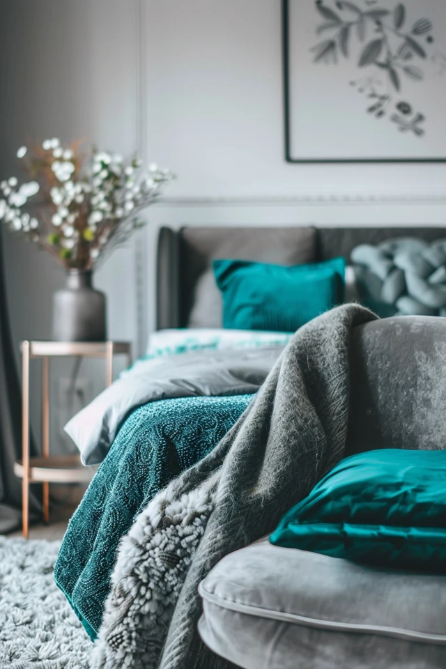 Teal and Grey Bedroom Ideas for a Chic Space