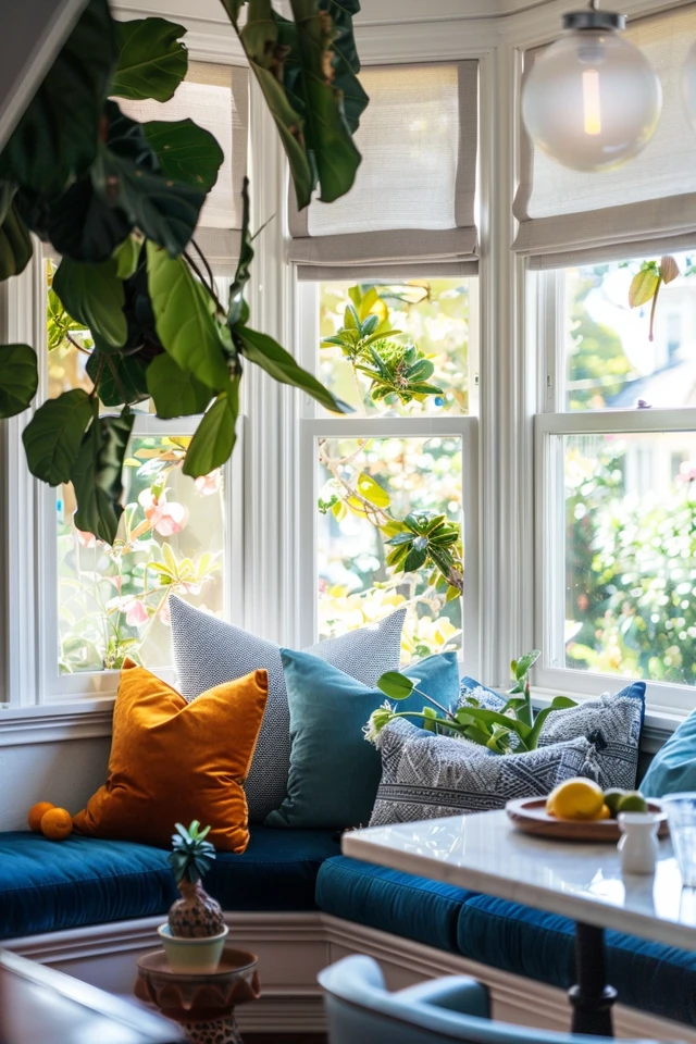 Creative Ideas for Bay Window Seating in a Breakfast Nook