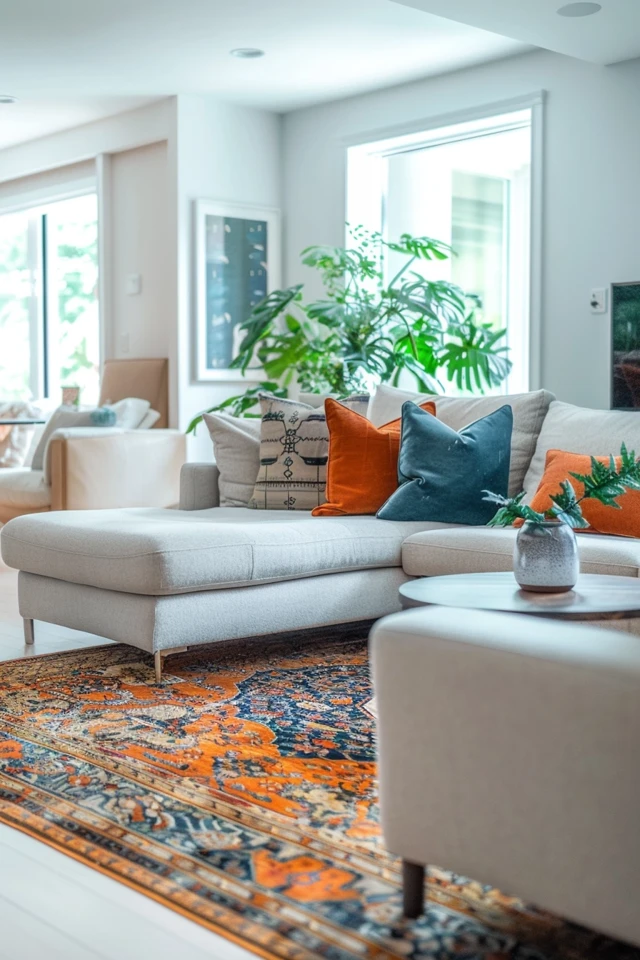 Rug Placement With Sectional Sofa: Center the Rug
