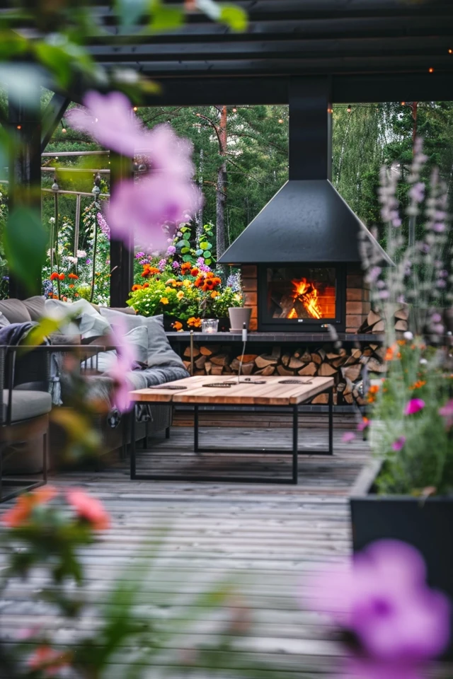 Matching Fire Pit Design with Home Architecture