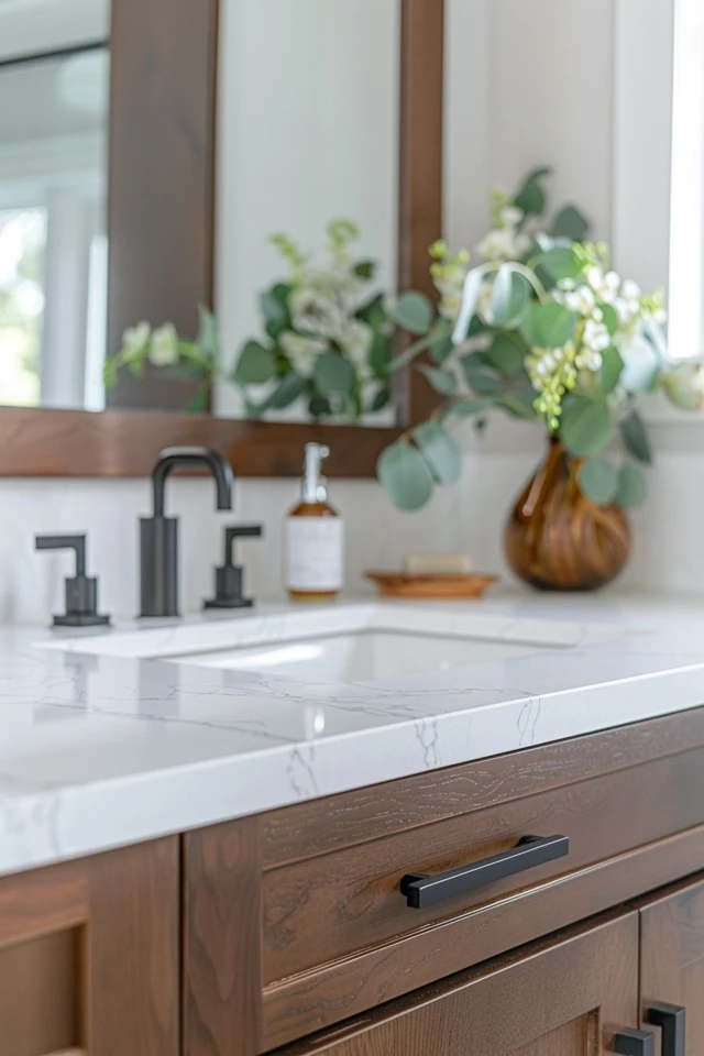 How To Decorate A Master Bathroom Counter: Vanity Styling
