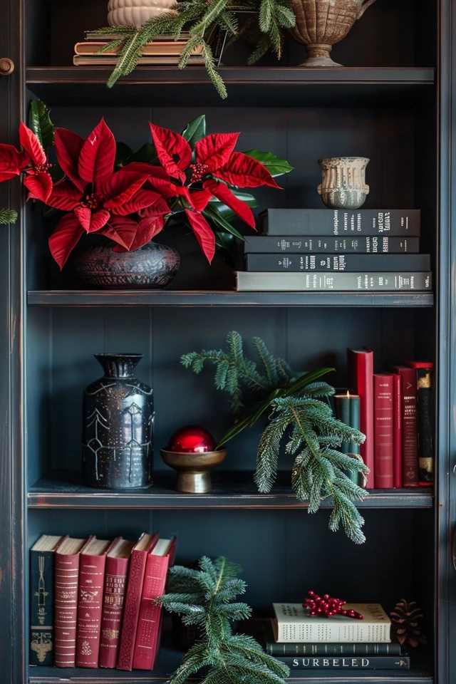 How To Decorate A Bookshelf For Christmas: Festive Ideas