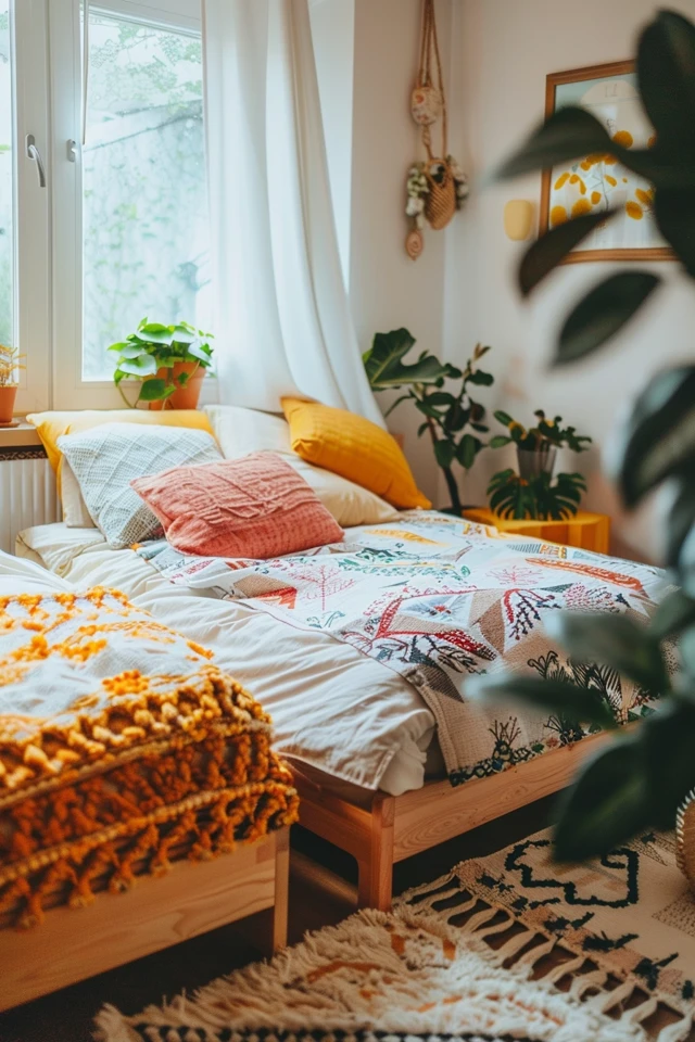 Creative 2 Beds in One Small Room Layouts