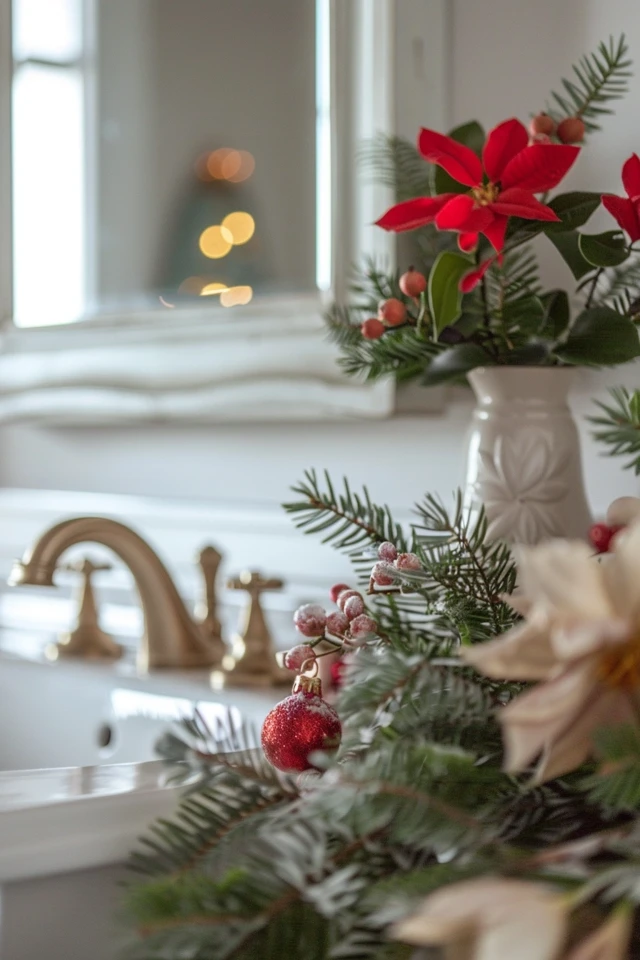 How To Decorate A Small Bathroom For Christmas: Cozy Ideas