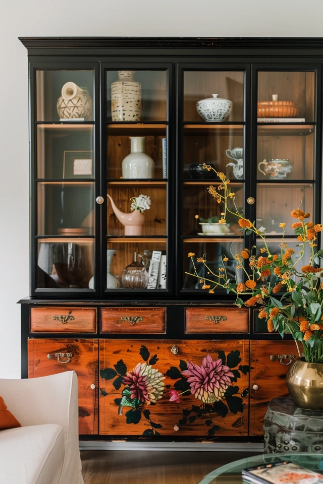 How To Decorate A Hutch In The Living Room With Flair