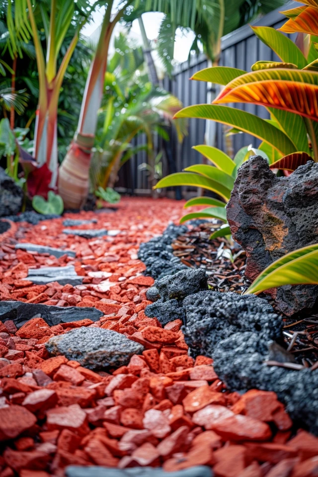 Vibrant Red Lava Rock Landscaping Tips