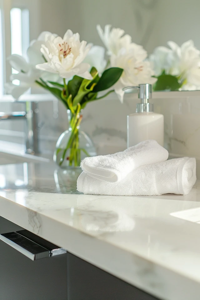 Tips for Cleaning Quartz Countertops in the Bathroom