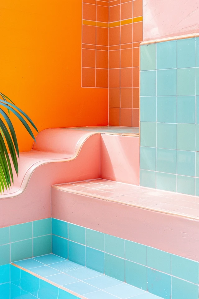 Creative Ways to Blend the Shower Curb.