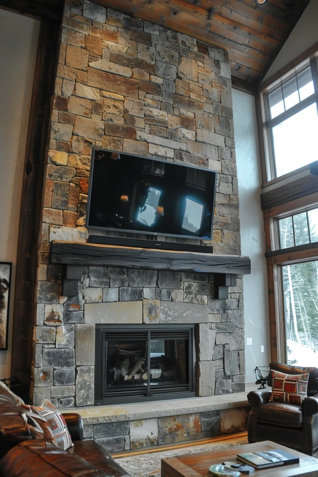 How to Mount a TV on a Stone Fireplace