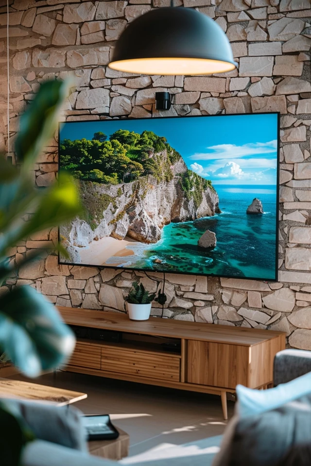 How to Mount a TV on an Uneven Stone Wall