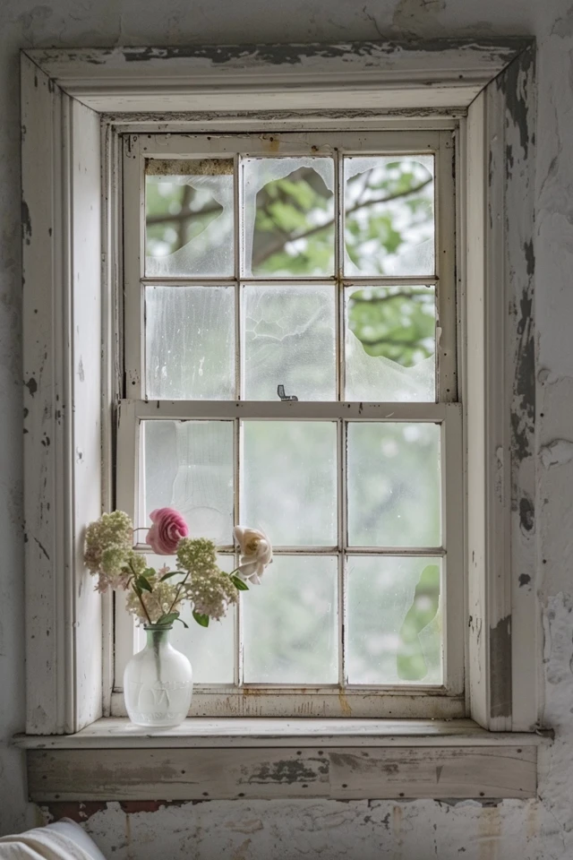 Vintage Window Frame Decor