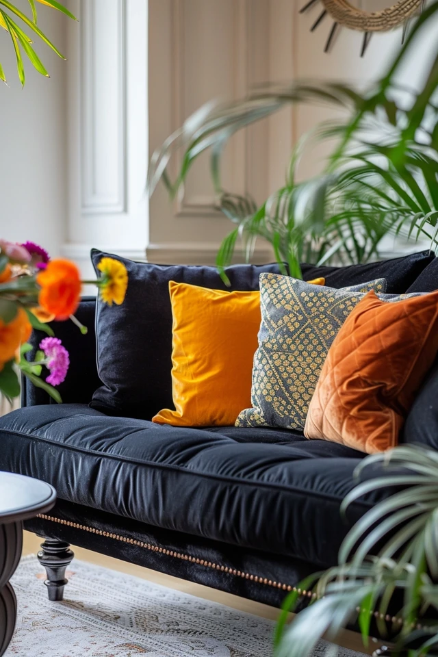 How To Style A Black Couch: Chic Decor Tips