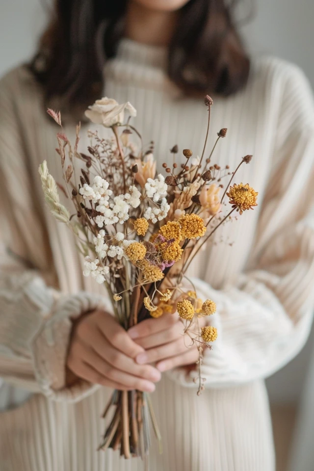 How To Make Mini Dried Flower Bouquet: Petite Arrangements
