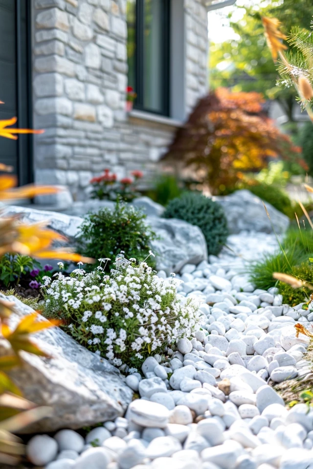 Front Yard White Rock Landscaping Ideas Unveiled