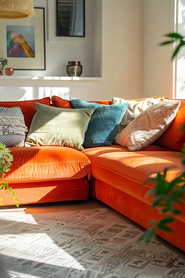 L-Shaped Sofa Layout #1: In the Centre of the Room