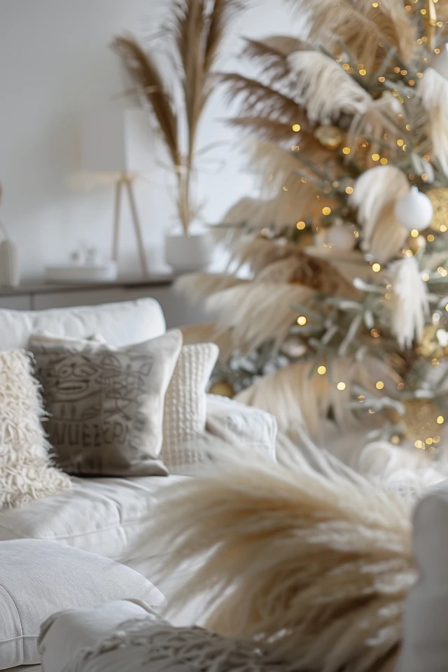 Step-by-Step Instructions for Making a Pampas Grass Christmas Tree