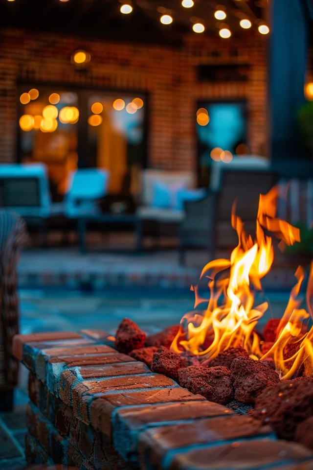 Modern Red Brick Fire Pits