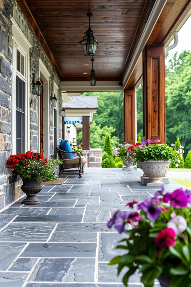 Stone Porch Designs for Curb Appeal