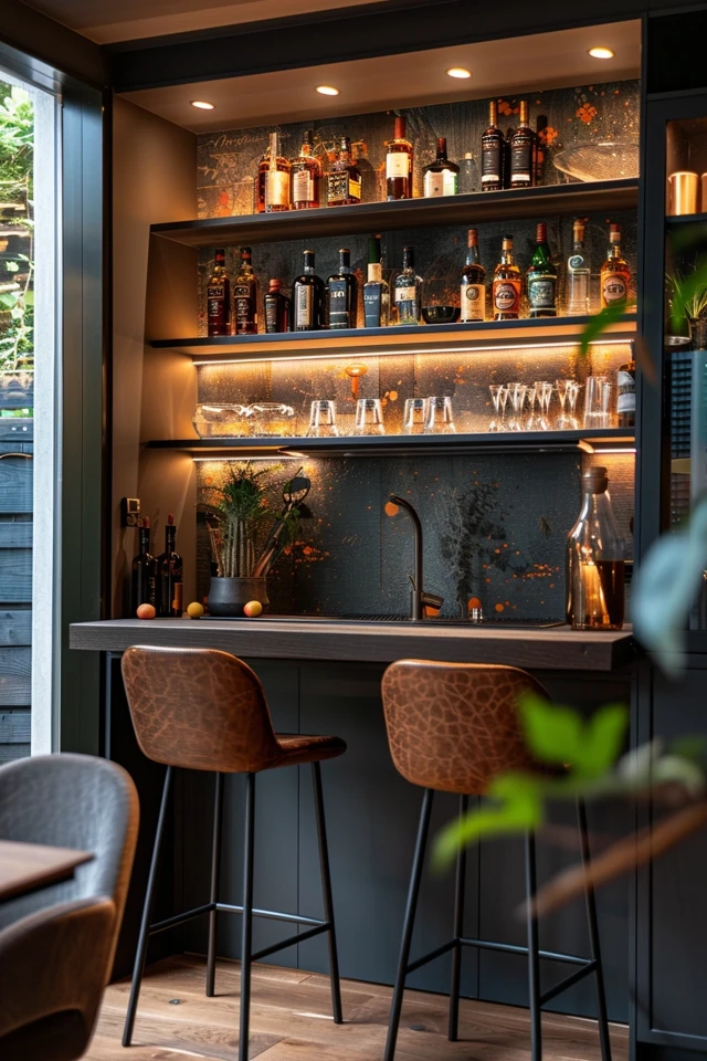 Industrial Style Home Bar Lighting