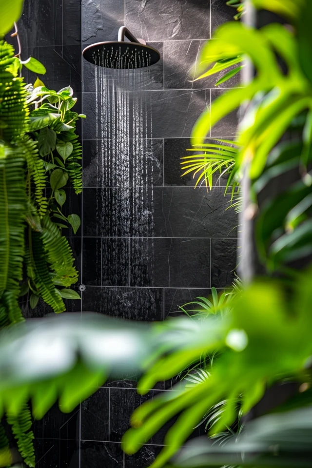 How to Remove Hard Water Stains from Black Tile Shower