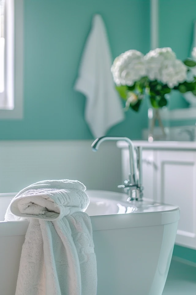 Ocean-Inspired Bathroom Tiles and Decor