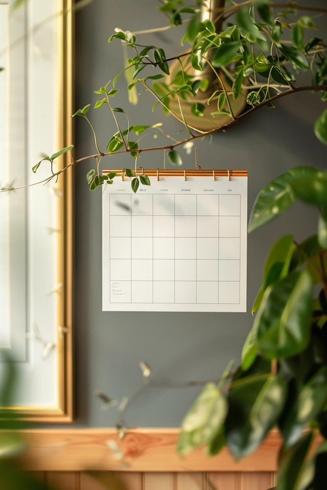 How To Hang A Calendar On The Wall: Organizational Decor