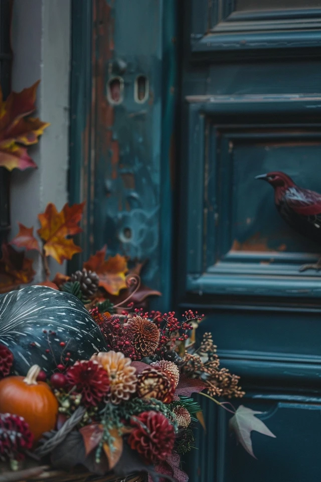 Fall-Themed Porch Container
