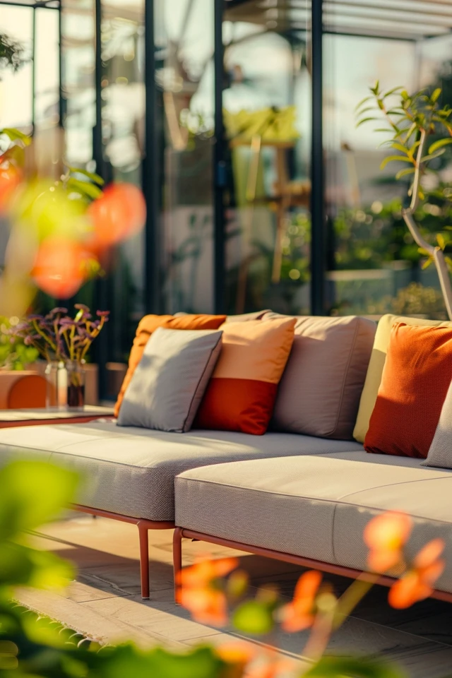 Tucking cushions away in secure storage