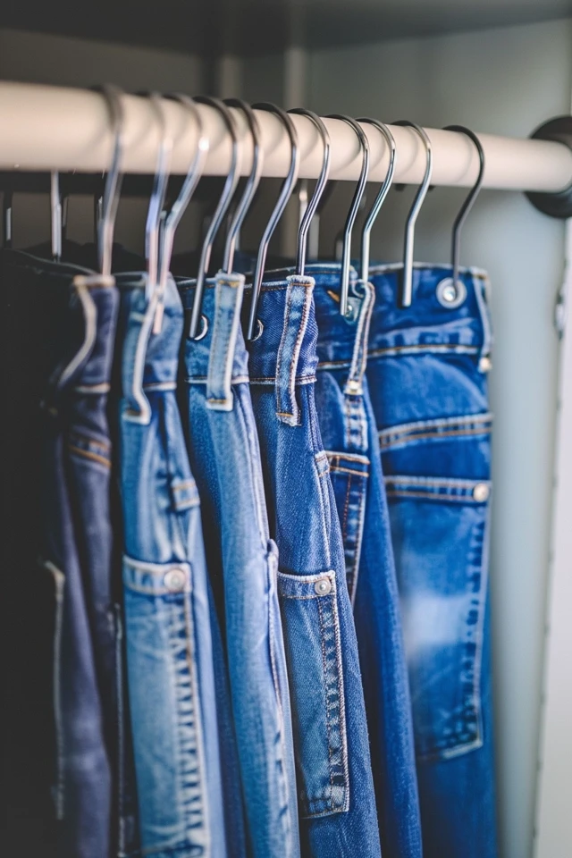 Nine Ways To Hang Jeans To Save Space In Your Closet