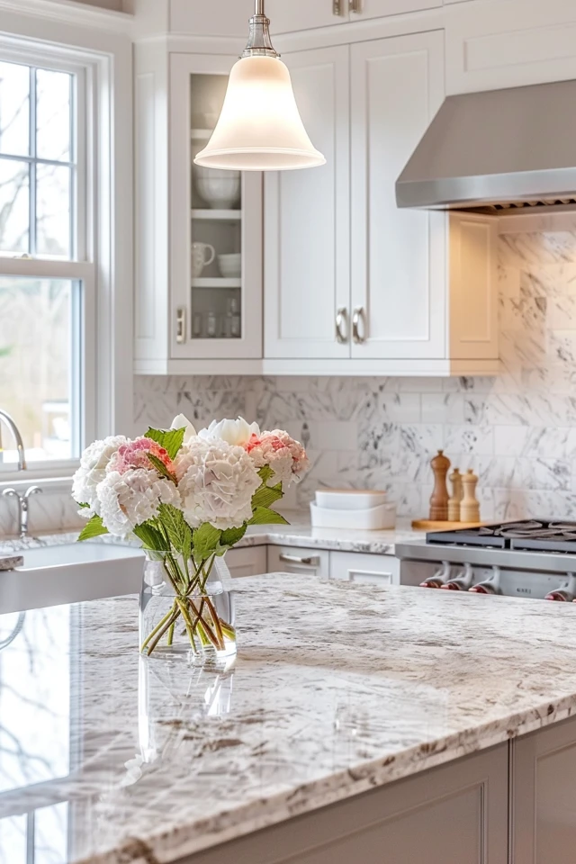 Stylish Backsplash Options for White Cabinets and Granite Countertops