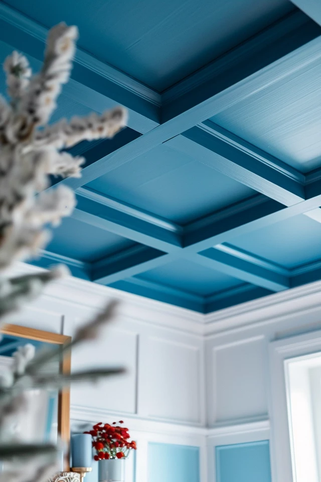 Chic Designs and Colors for Coffered Ceilings