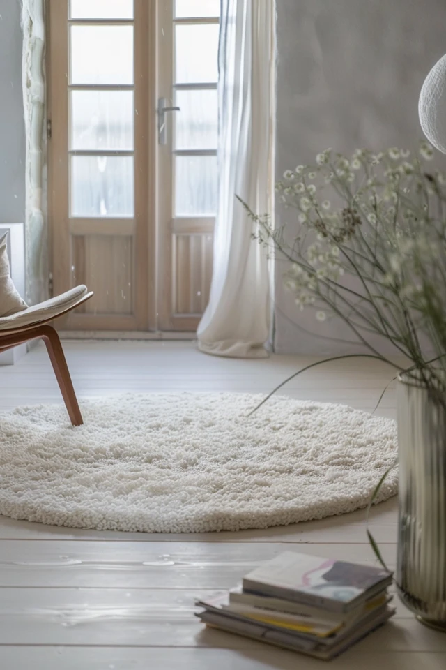 Room Dynamics with Round Carpets