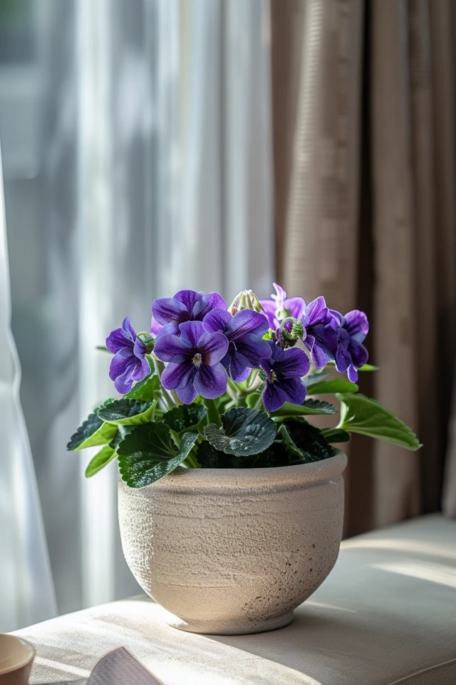 Watering techniques for flowering African Violets