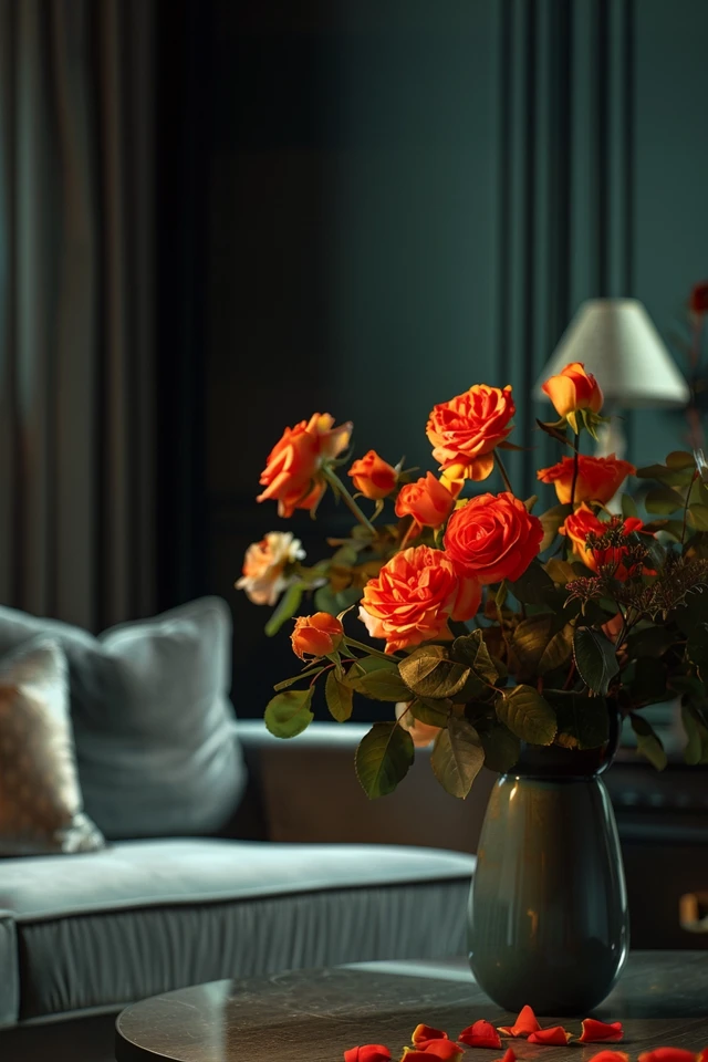 Keep the roses in a cool, bright spot