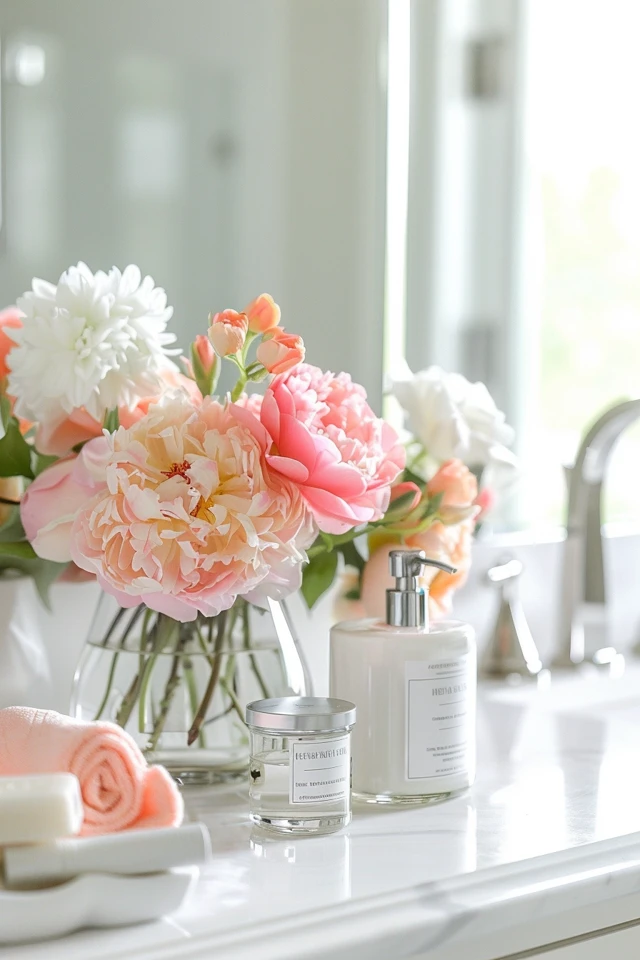 How To Style Bathroom Counter: Organized Beauty
