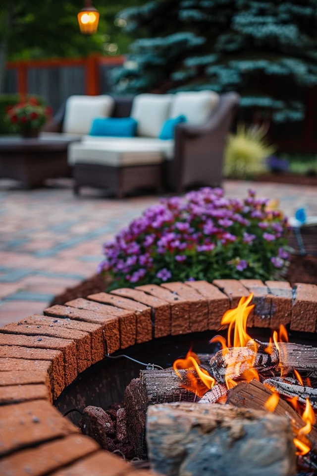 Rustic Red Brick Fire Pits