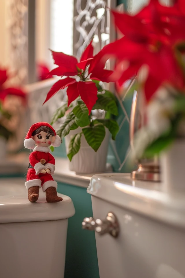 Elf on the Shelf Bathroom Ideas for Holiday Fun