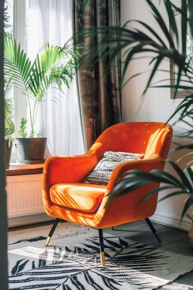 Mid-Century Influenced Ranch Style Living Room